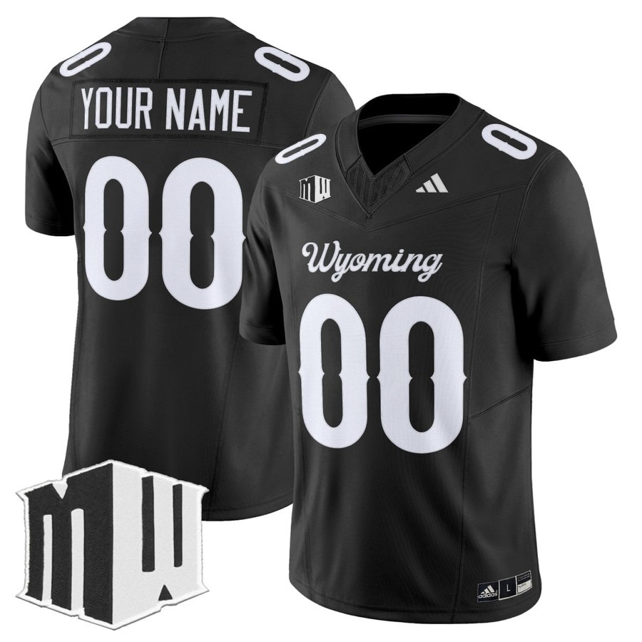 Men's Wyoming Cowboy Custom Black Vapor F.U.S.E. Limited Stitched Football Jersey