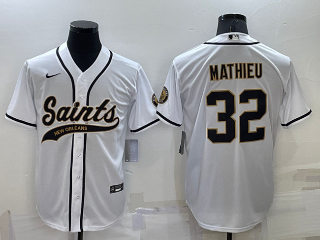 Men's New Orleans Saints ACTIVE PLAYER Custom White Cool Base Stitched Baseball Jersey