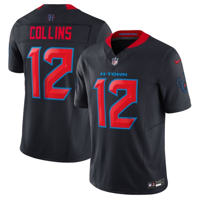 Youth Houston Texans #12 Nico Collins Navy F.U.S.E 2nd Alternate Stitched Football Jersey