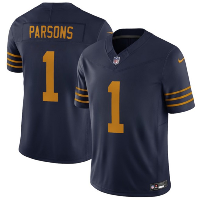 Youth Green Bay Packers #1 Micah Parsons Navy The 1923 Classic Vapor F.U.S.E. Limited Stitched Football Jersey