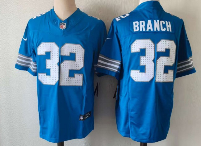Youth Detroit Lions #32 Brian Branch Blue 2025 F.U.S.E. Vapor Limited Stitched Jersey