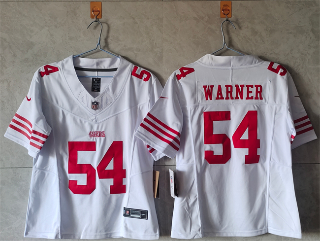 Women's San Francisco 49ers #54 Fred Warner White F.U.S.E Vapor Untouchable Stitched Jersey(Run Small) Women's San Francisco 49ers #54 Fred Warner White F.U.S.E Vapor Untouchable Stitched Jersey(Run Small)
