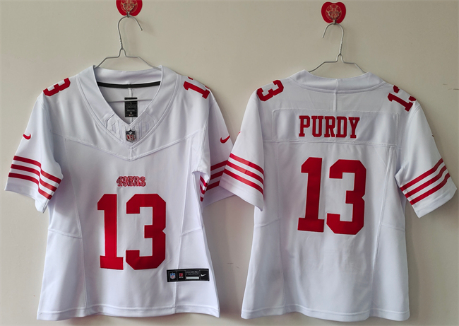 Women's San Francisco 49ers #13 Brock Purdy White F.U.S.E Vapor Untouchable Stitched Jersey(Run Small) Women's San Francisco 49ers #13 Brock Purdy White F.U.S.E Vapor Untouchable Stitched Jersey(Run Small)
