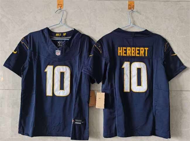 Women's Los Angeles Chargers #10 Justin Herbert Navy 2025 F.U.S.E. Alternate Vapor Limited Stitched Football Jersey(Run Small) Women's Los Angeles Chargers #10 Justin Herbert Navy 2025 F.U.S.E. Alternate Vapor Limited Stitched Football Jersey(Run Small)