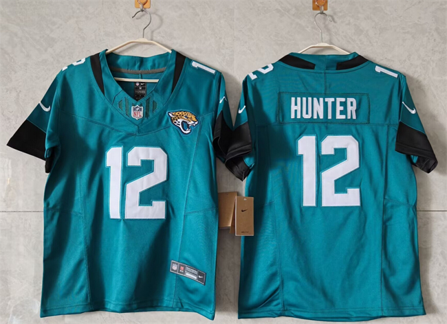 Women's Jacksonville Jaguars #12 Travis Hunter Teal 2024 F.U.S.E Vapor Limited Stitched Football Jersey(Run Small) Women's Jacksonville Jaguars #12 Travis Hunter Teal 2024 F.U.S.E Vapor Limited Stitched Football Jersey(Run Small)