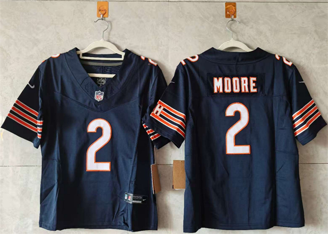 Women's Chicago Bears #2 DJ Moore Navy 2024 F.U.S.E Vapor Stitched Jersey(Run Small) Women's Chicago Bears #2 DJ Moore Navy 2024 F.U.S.E Vapor Stitched Jersey(Run Small)
