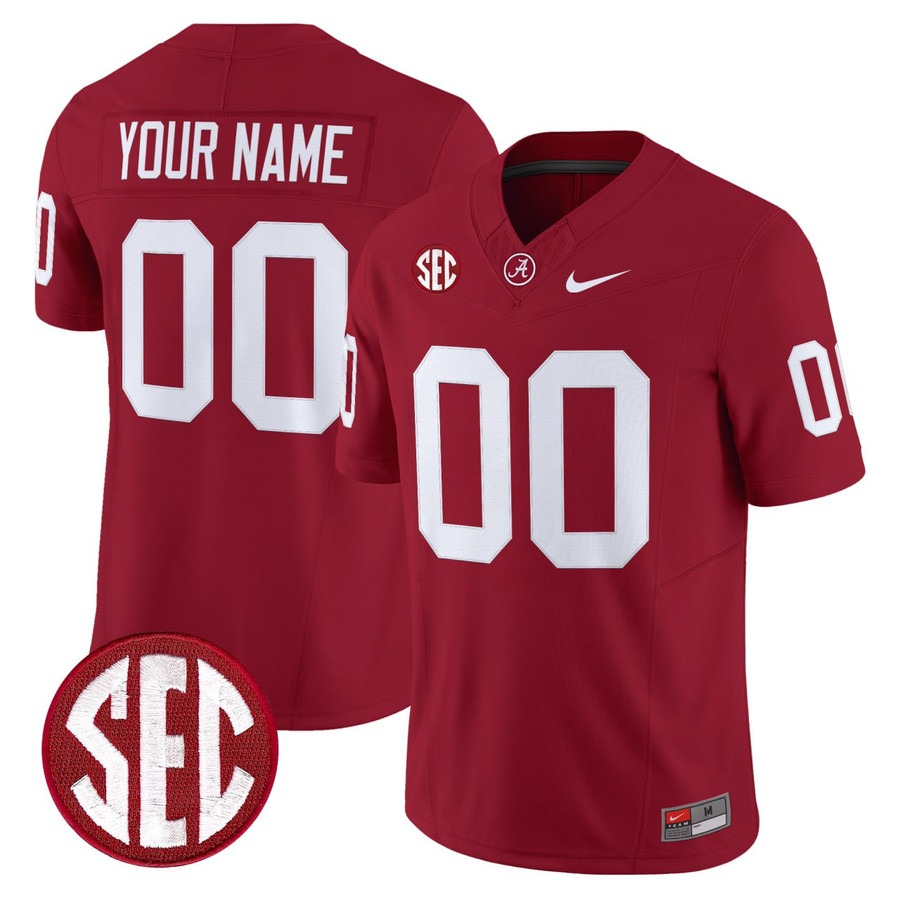 Men's Alabama Crimson Tide Custom Crimson F.US.E. Nike Vapor Stitched Football Jersey