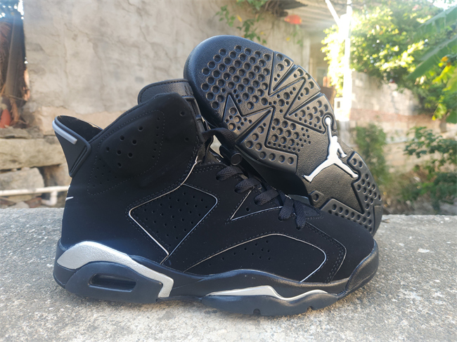 Men's Running Weapon Air Jordan 6 Black Shoes 084