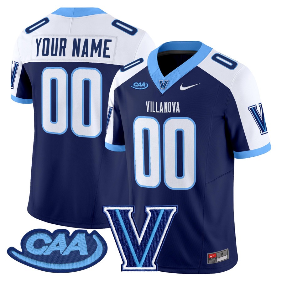 Men's Villanova Wildcats Football Custom Navy Alternate F.U.S.E. 2025 Vapor Limited Stitched Jersey
