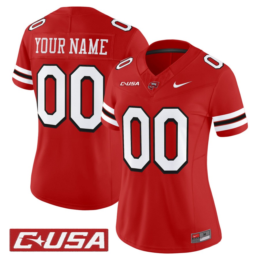 Men's Western Kentucky Hilltoppers Football Custom Red F.U.S.E. 2025 Vapor Limited Stitched Jersey