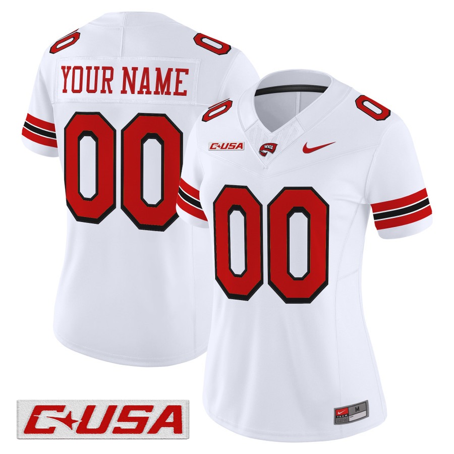 Men's Western Kentucky Hilltoppers Football Custom White F.U.S.E. 2025 Vapor Limited Stitched Jersey