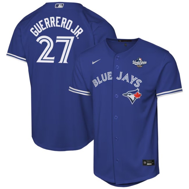 Youth Toronto Blue Jays #27 Vladimir Guerrero Jr. Royal Nike 2025 World Series Alternate Replica Jersey