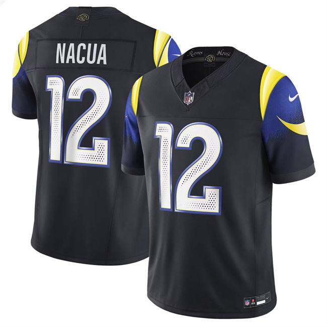 Youth Los Angeles Rams #12 Puka Nacua Black 2025 F.U.S.E. “Rivalries” Vapor Limited Stitched Jersey