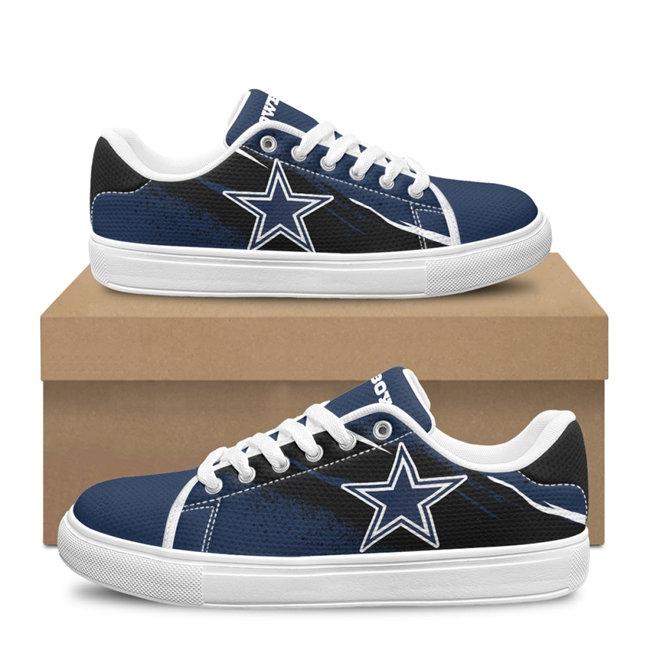 Women's Dallas Cowboys Low Top Casual Sneakers Shoes 001
