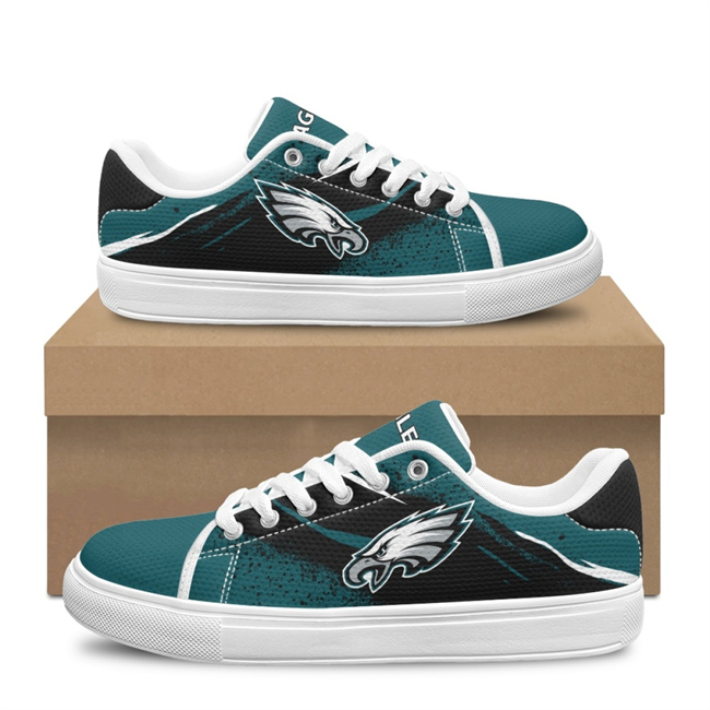 Women's Philadelphia Eagles Low Top Casual Sneakers Shoes 001