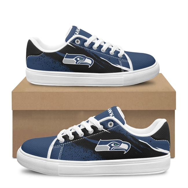 Women's Seattle Seahawks Low Top Casual Sneakers Shoes 001