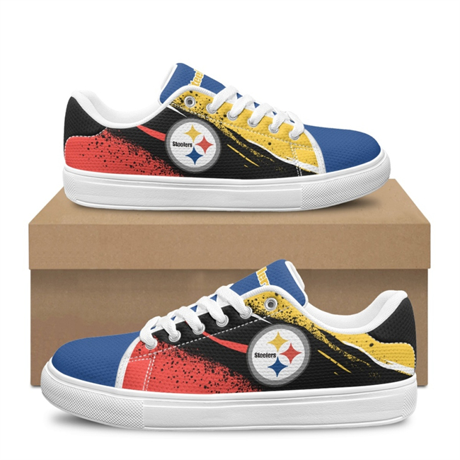 Men's Pittsburgh Steelers Low Top Casual Sneakers Shoes 001