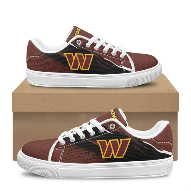 Men's Washington Commanders Low Top Casual Sneakers Shoes 001