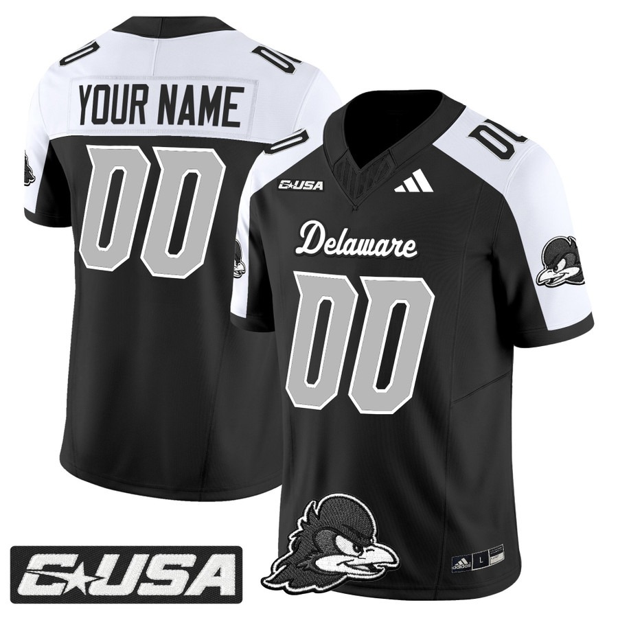 Men's Delaware Blue Hens Football Custom Black Alternate 2025 Vapor F.U.S.E. Limited Stitched Jersey