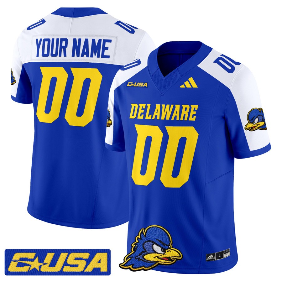 Men's Delaware Blue Hens Football Custom Royal Alternate 2025 Vapor F.U.S.E. Limited Stitched Jersey