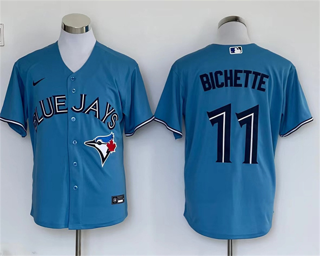Men's Toronto Blue Jays #11 Bo Bichette Blue Cool Base Stitched Baseball Jersey