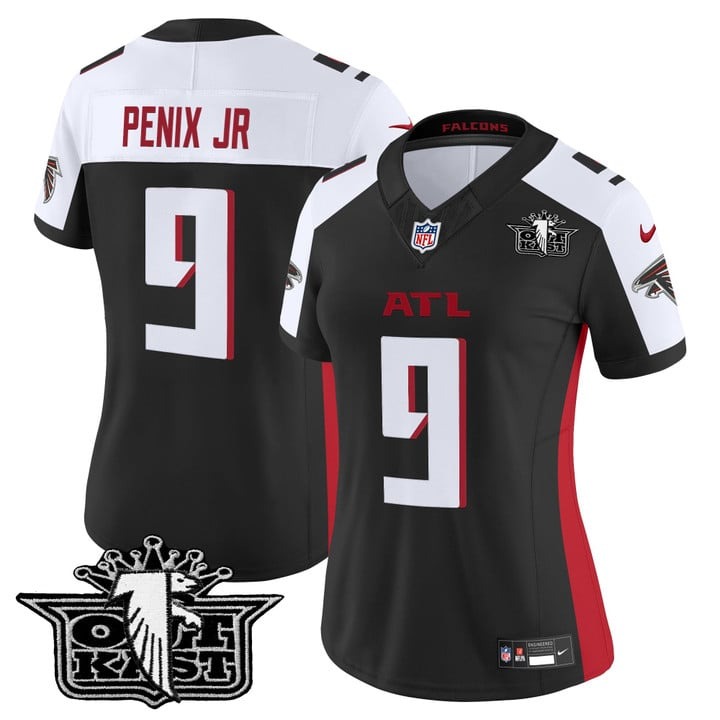 Women's Atlanta Falcons #9 Michael Penix Jr. Black Alternate Outkast F.U.S.E. Vapor Limited Stitched Jersey