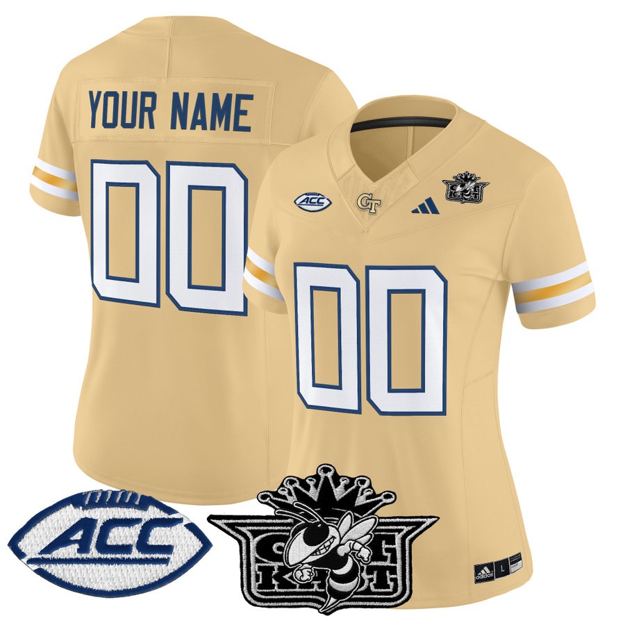 Women's Outkast x Georgia Tech Yellow Jackets Custom 2025 Vapor F.U.S.E. Limited stitched Jersey - Gold
