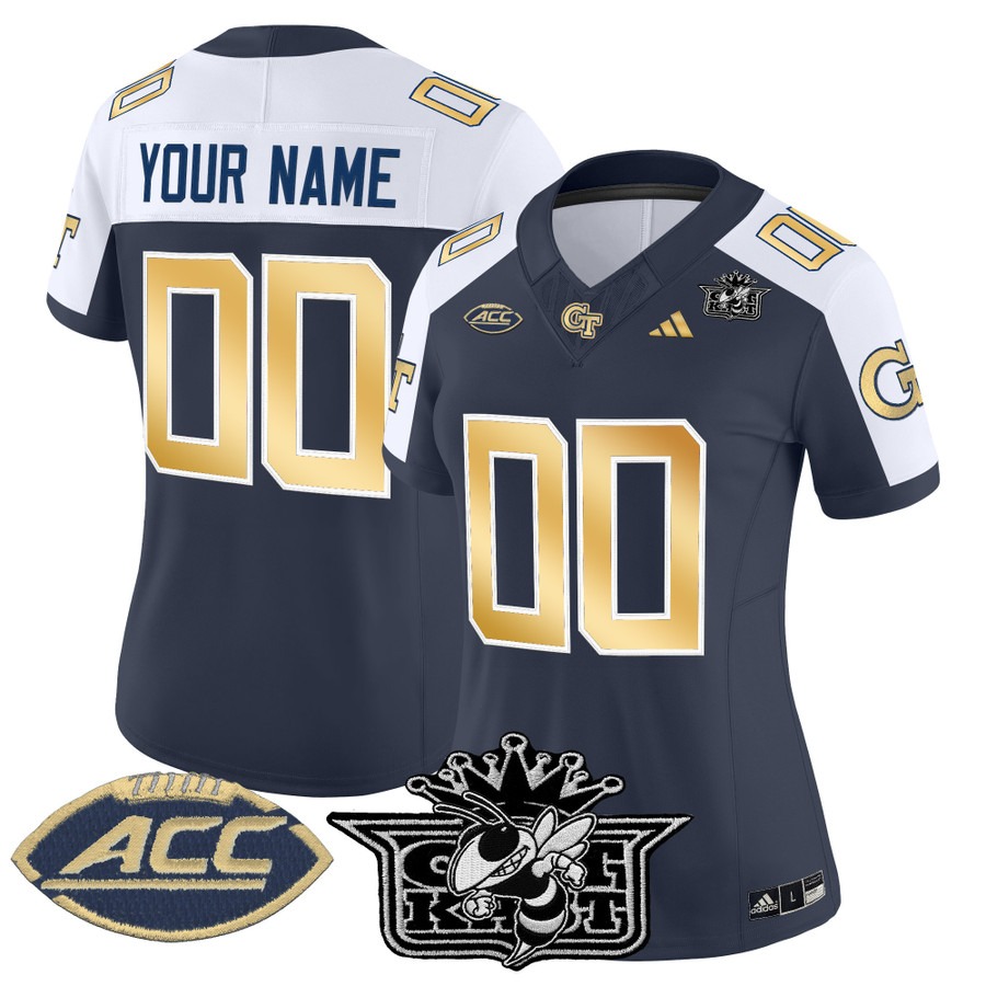 Women's Outkast x Georgia Tech Yellow Jackets Custom 2025 Vapor F.U.S.E. Limited stitched Jersey - Gray Alternate
