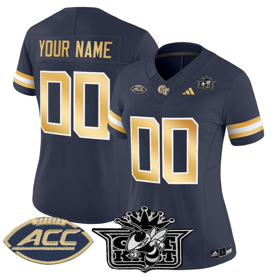 Women's Outkast x Georgia Tech Yellow Jackets Custom 2025 Vapor F.U.S.E. Limited stitched Jersey - Dark Gray