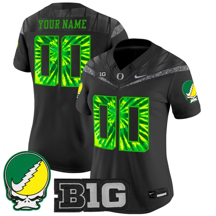 Women's Oregon Ducks Custom Black F.U.S.E. 2025 'Grateful Ducks' Vapor Limited Stitched Jersey