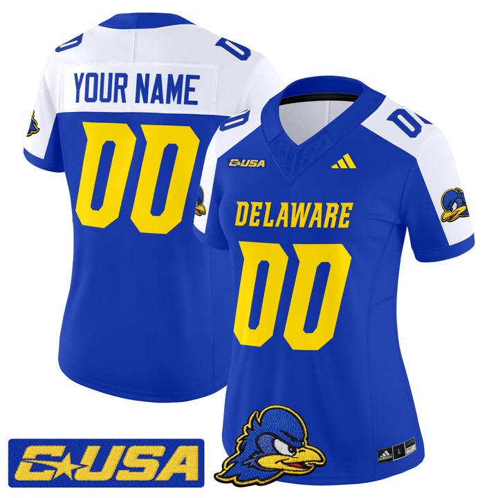 Women's Delaware Blue Hens Custom 2025 Vapor F.U.S.E. Limited Stitched Jersey - Royal Alternate