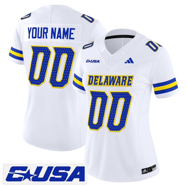 Women's Delaware Blue Hens Custom 2025 Vapor F.U.S.E. Limited Stitched Jersey - White