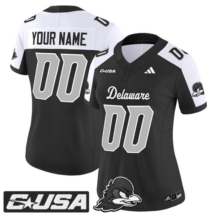 Women's Delaware Blue Hens Custom 2025 Vapor F.U.S.E. Limited Stitched Jersey - Black Alternate