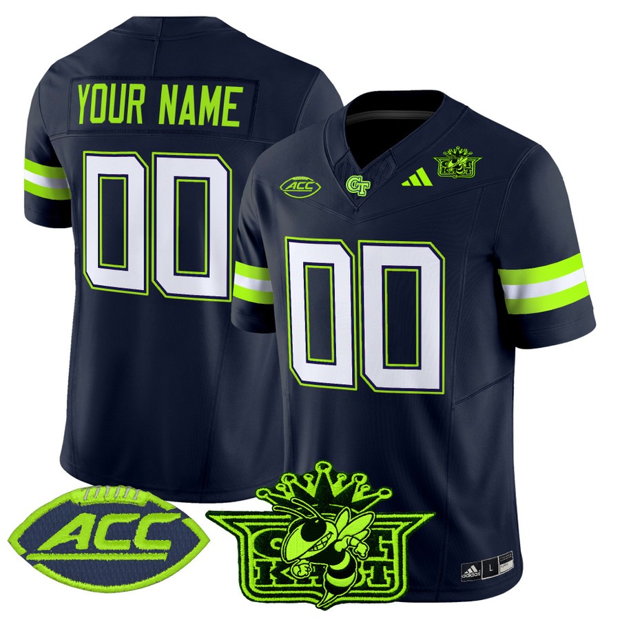 Men's Outkast x Georgia Tech Yellow Jackets Custom Atliens 2025 Vapor Limited Stitched Jersey