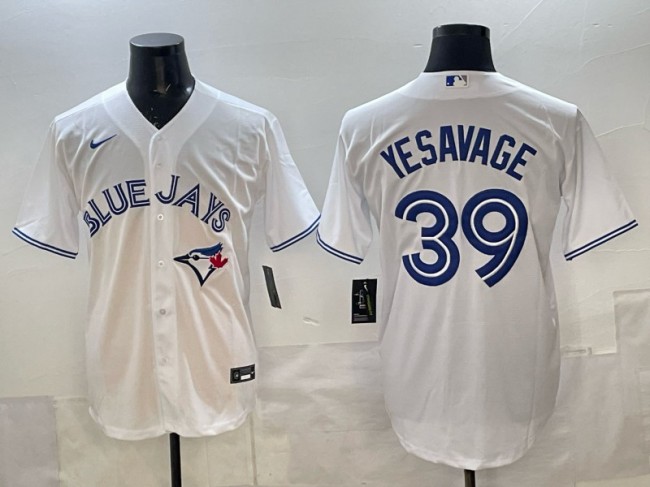 Men's Toronto Blue Jays #39 Trey Yesavage White Limited Stitched Baseball Jersey