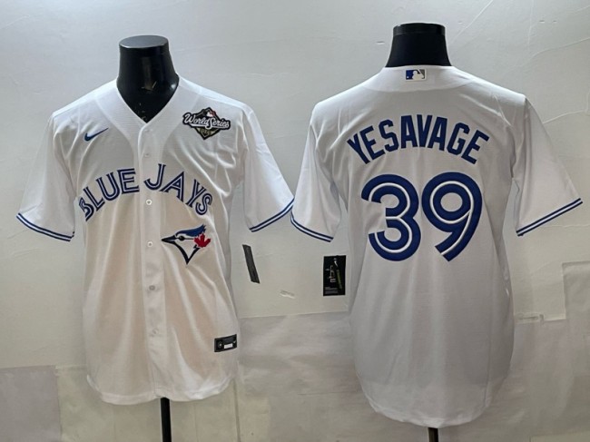 Men's Toronto Blue Jays #39 Trey Yesavage White 2025 World Series Limited Stitched Baseball Jerseys