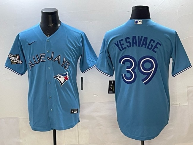 Men's Toronto Blue Jays #39 Trey Yesavage Powder Blue 2025 World Series Limited Stitched Baseball Jerseys