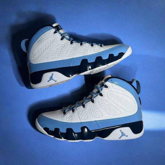 Men's Running weapon Air Jordan 9 White Blue Shoes 035