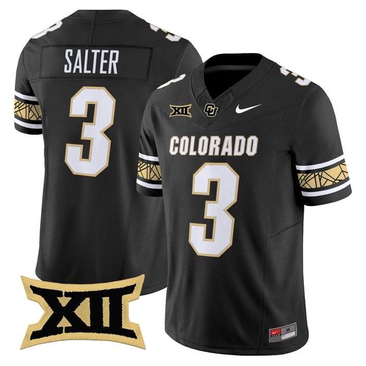 Men's Colorado Buffaloes #3 Kaidon Salter Black 2025 Nike F.U.S.E. Vapor Limited V2 Stitched Football Jersey Men's Colorado Buffaloes #3 Kaidon Salter Black 2025 Nike F.U.S.E. Vapor Limited V2 Stitched Football Jersey