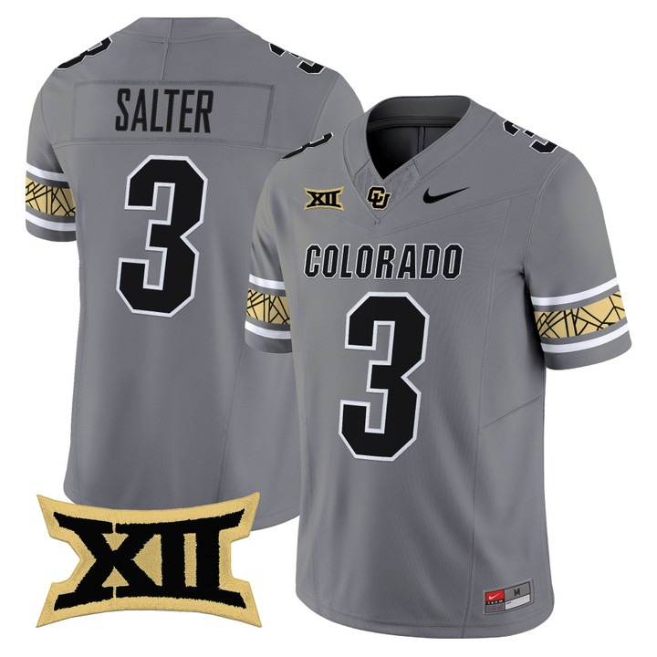 Men's Colorado Buffaloes #3 Kaidon Salter Gray 2025 Nike F.U.S.E. Vapor Limited V2 Stitched Football Jersey Men's Colorado Buffaloes #3 Kaidon Salter Gray 2025 Nike F.U.S.E. Vapor Limited V2 Stitched Football Jersey