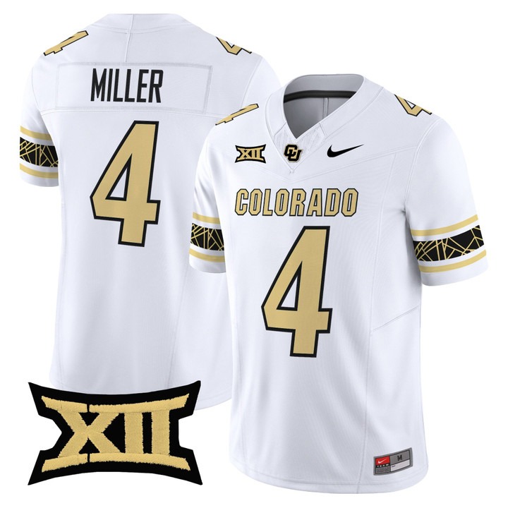 Men's Colorado Buffaloes #4 Omarion Miller White 2025 Nike F.U.S.E. Vapor Limited V2 Stitched Football Jersey Men's Colorado Buffaloes #4 Omarion Miller White 2025 Nike F.U.S.E. Vapor Limited V2 Stitched Football Jersey