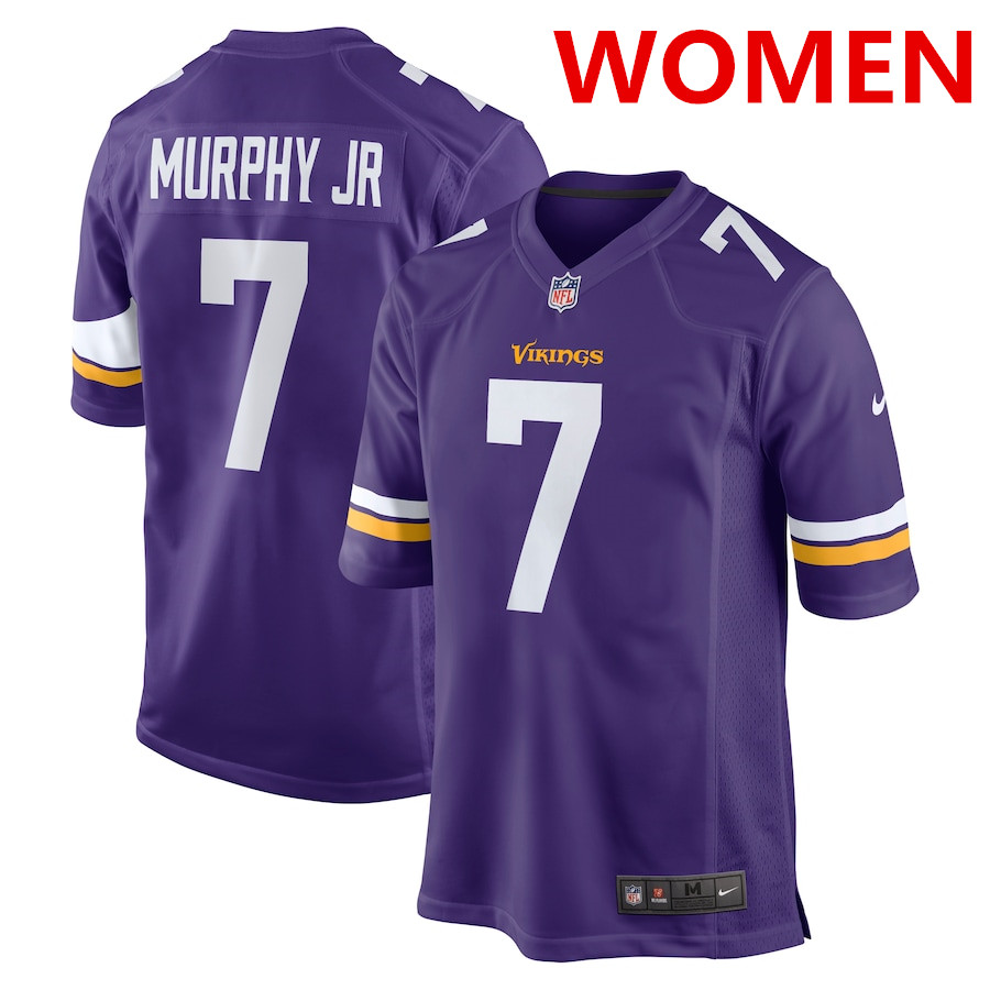 Women's Minnesota Vikings #7 Byron Murphy JR. Nike Purple NFL Game Jersey Women's Minnesota Vikings #7 Byron Murphy JR. Nike Purple NFL Game Jersey