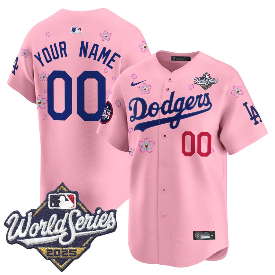 Men's LA Dodgers Custom 2025 World Series x Tokyo Series Vapor Premier Limited V2 Stitched
Baseball Jersey - Cherry Blossom