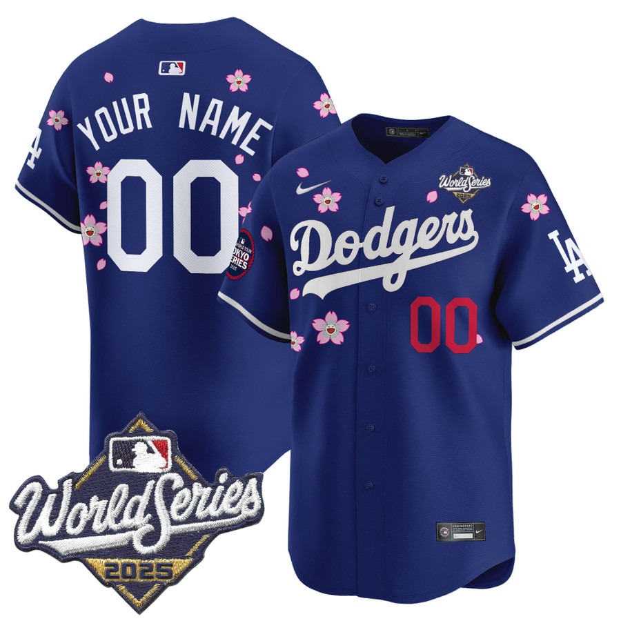 Men's LA Dodgers Custom 2025 World Series x Tokyo Series Vapor Premier Limited V2 Stitched
Baseball Jersey - Royal
