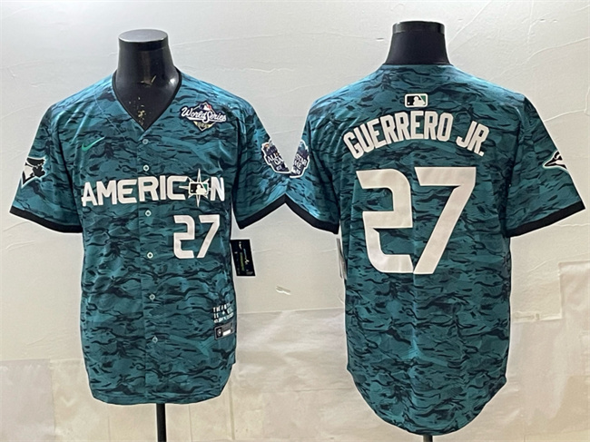 Men's Toronto Blue Jays #27 Vladimir Guerrero Jr. Teal 2025 World Series 2023 All-star Limited Stitched Jersey