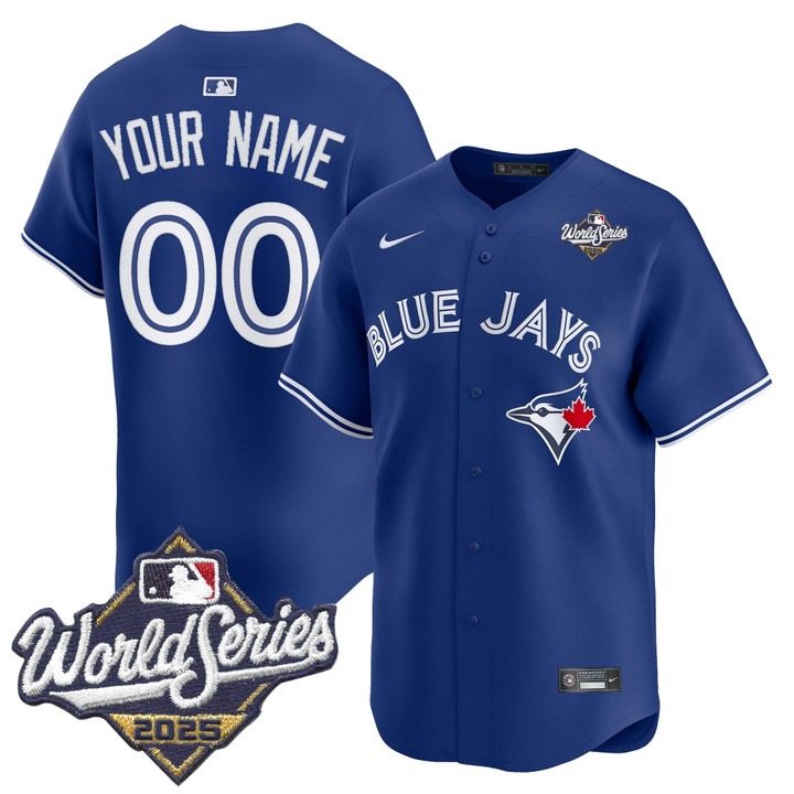 Men's Toronto Blue Jays Custom 2025 World Series Limited V2 Stitched Jersey  - Royal