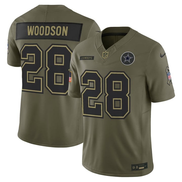 Men's Dallas Cowboys #28 Darren Woodson Olive F.U.S.E. 2025 Salute to Service Vapor Limited Stitched Jersey