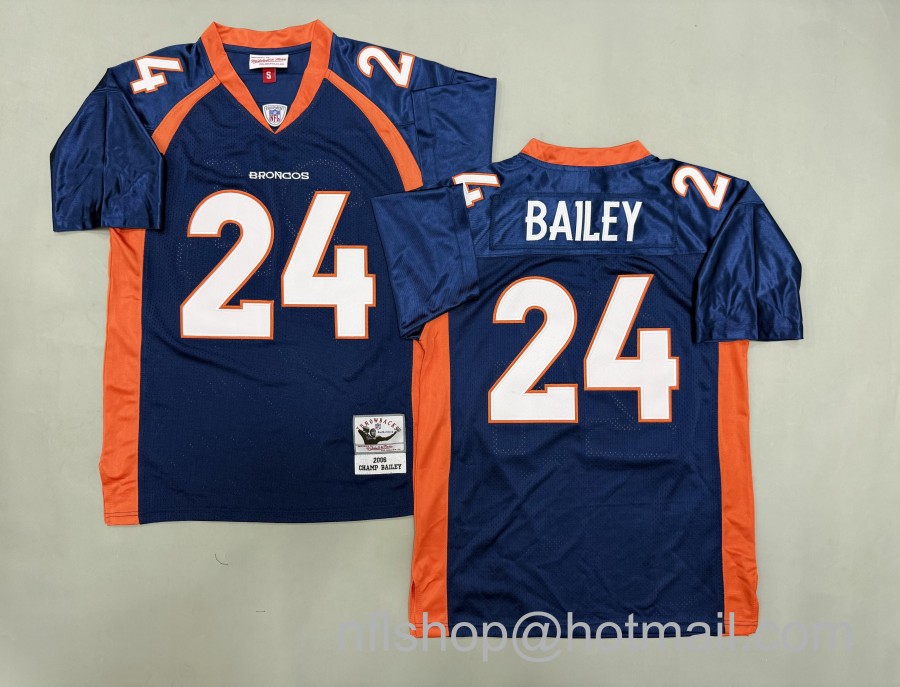 Men's Denver Broncos #24 Champ Bailey Navy 2006 Mitchell & Ness NFL Jersey