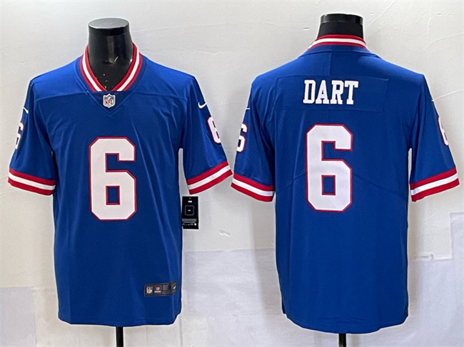 Toddlers New York Giants #6 Jaxson Dart Royal 2025 Draft Vapor Untouchable Classic Retired Player Stitched Football Jersey
