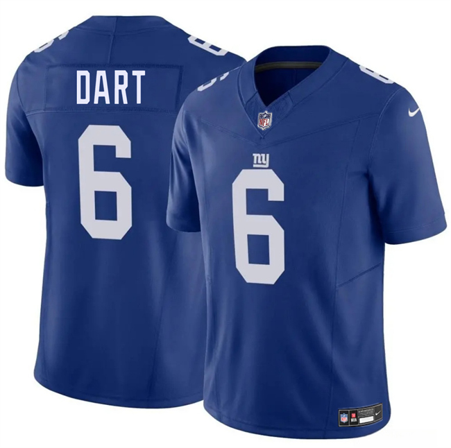 Toddlers New York Giants #6 Jaxson Dart Blue 2025 Draft F.U.S.E. Vapor Untouchable Limited Stitched Football Jersey